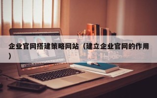 安岳企业官网搭建策略网站（建立企业官网的作用）
